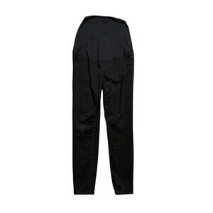 J Crew Jeans Womens 28 Black Maternity Signature Stretch Ankle Length Pull On